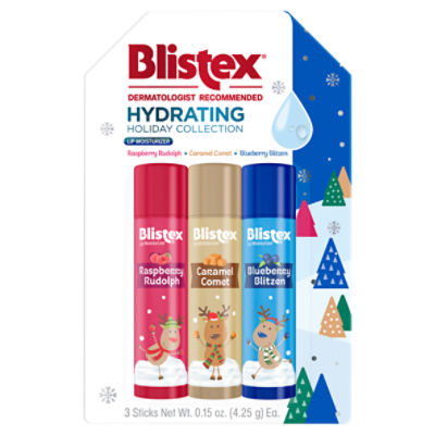 Blistex Hydrating Holiday Collection Lip Moisturizer, 3 count, 0.15 oz