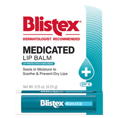 Blistex Medicated Lip Balm, SPF 15, 0.15 oz, 0.15 Ounce