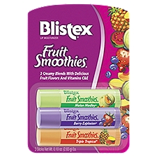 Blistex Fruit Smoothies Lip Moisturizer, 0.10 oz, 3 count, 0.3 Ounce