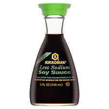Kikkoman Less Sodium, Soy Sauce, 5 Fluid ounce