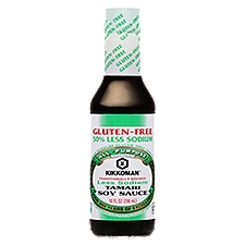 Kikkoman Gluten-Free Less Sodium All-Purpose Seasoning Tamari Soy Sauce, 10 fl oz