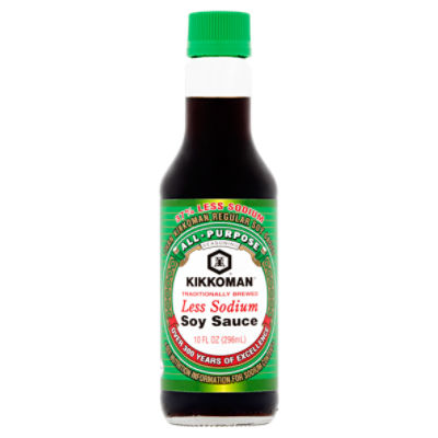 Kikkoman All-Purpose Seasoning Less Sodium Soy Sauce, 10 fl oz, 10 Fluid ounce