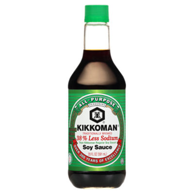 Kikkoman All-Purpose Seasoning Less Sodium Soy Sauce, 20 fl oz