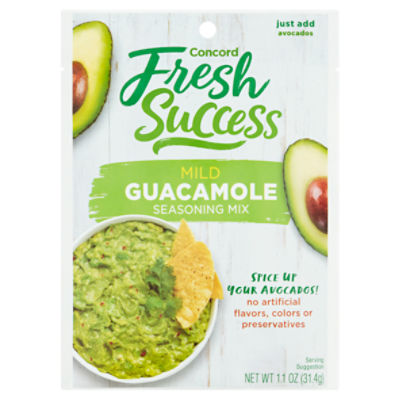 Concord Fresh Success Mild Guacamole Seasoning Mix, 1.1 oz