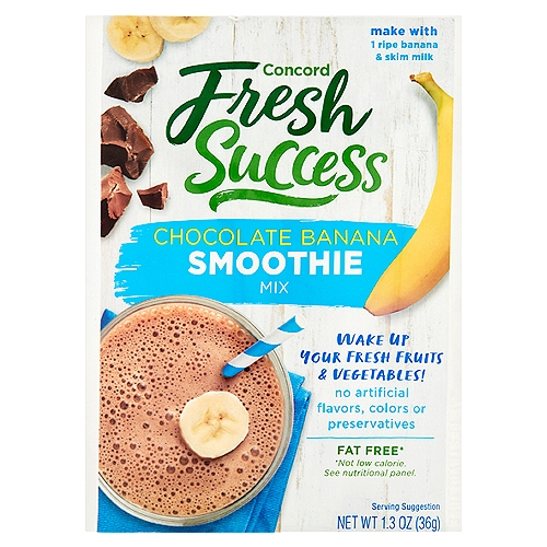 Concord Fresh Success Chocolate Banana Smoothie Mix, 1.3 oz
Delight your family and show your favorite fruits & veggies some love with our delicious and fun smoothie mixes.

Wake up your fresh fruits & vegetables!