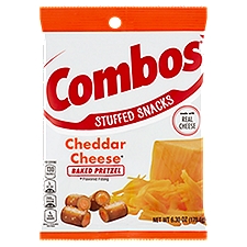 Combos Cheddar Cheese Baked Pretzel Stuffed Snacks, 6.30 oz, 6.3 Ounce