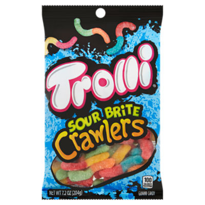 Trolli Sour Brite Crawlers Gummi Candy, 7.2 oz, 7.2 Ounce