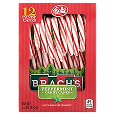 Brach's Bobs Peppermint Candy Canes, 12 count, 5.3 oz