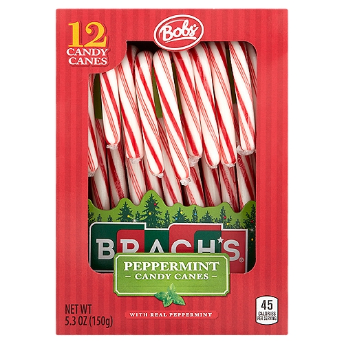 Brach's Bobs Peppermint Candy Canes, 12 count, 5.3 oz