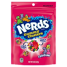 Nerds Candy Gummy Clusters Rainbow Candy, 8 oz