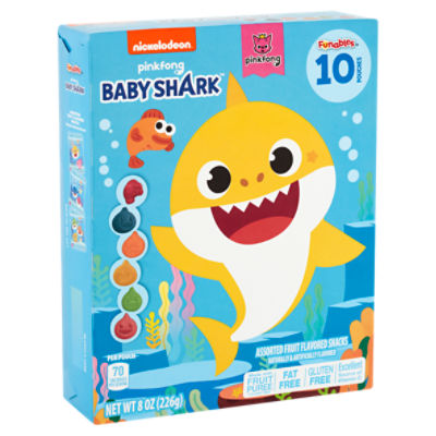 Funables Nickelodeon Pinkfong Fat Free Baby Shark Assorted Fruit Flavored Snacks, 10 count, 8 oz, 8 Ounce