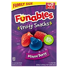 Funables Mixed Berry Fruity Snacks Family Size, 0.8 oz, 40 count, 32 Ounce