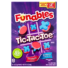 Funables Tic-Tac-Toe Fruit Flavored Snacks, 0.8 oz, 18 count, 14.4 Ounce