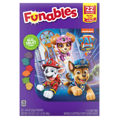 Funables Paw Patrol The Movie Naturally & Artificially Fruit Flavored  Snacks, 0.8 oz, 22 count - The Fresh Grocer