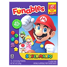 Funables Super Mario Fruit Flavored Snacks, 8 Ounce