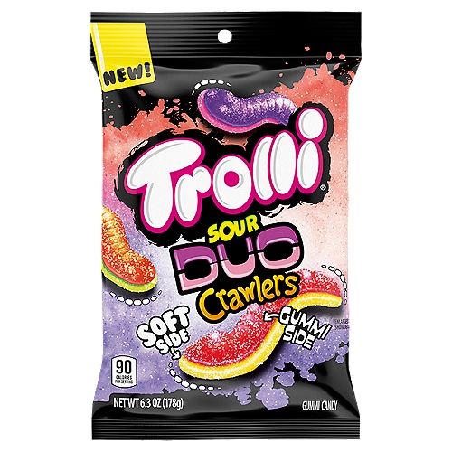 Trolli Sour Duo Crawlers Gummi Candy, 6.3 oz