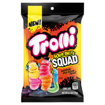 Trolli Sour Brite Squad Gummi Candy, 6.3 oz