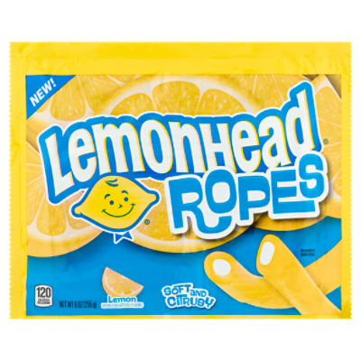 Lemonhead Soft and Citrusy Lemon Ropes, 9 oz