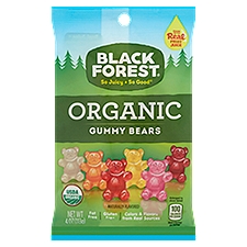Black Forest Gluten And Fat Free USDA Organic Gummy Bears, 4 Ounce