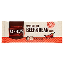 San Luis Spicy Red Hot Beef & Bean, Burrito, 8 Ounce