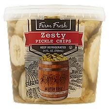 Farm Fresh Pickle Chips, Zesty, 32 Ounce