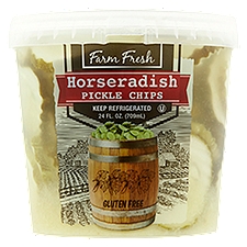 Farm Fresh Pickle Chips, Horseradish, 24 Ounce