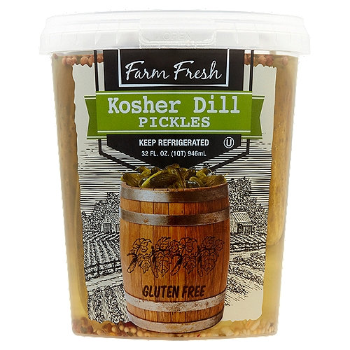Farm Fresh Kosher Dill Pickles, 32 fl oz