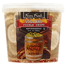 Farm Fresh Spicy Volcano Pickle Chips, 24 fl oz, 24 Fluid ounce