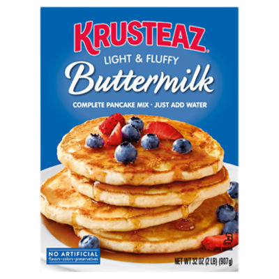 Krusteaz Light & Fluffy Buttermilk Complete Pancake Mix, 32 oz, 2 Pound
