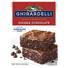 GHIRARDELLI Premium Double Chocolate, Brownie Mix, 18 Ounce