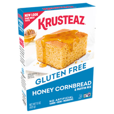 Krusteaz Gluten Free Honey Cornbread & Muffin Mix, 15 oz - Greatland Grocery