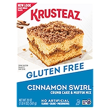 Krusteaz Gluten Free Cinnamon Swirl, Crumb Cake & Muffin Mix, 20 Ounce