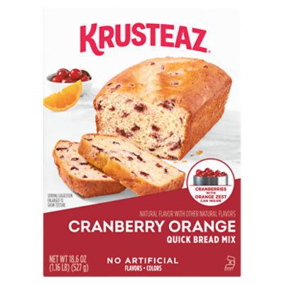 Krusteaz Cranberry Orange Quick Bread Mix, 18.6 oz