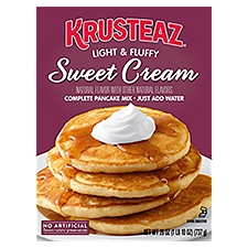 Krusteaz Complete Pancake Mix, Light & Fully Sweet Cream, 26 Ounce