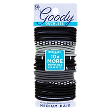 Goody Ouchless Medium Hair No-Metal Elastics, 30 count