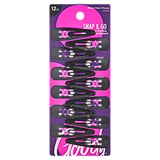 Goody Classic Con Blk Clips, 12 count