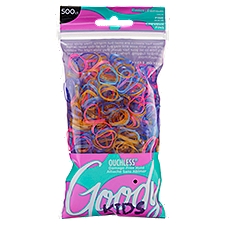 Goody Ouchless Girls Glitter Color Tint Latex, Elastics, 500 Each