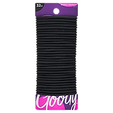 Goody Ouchless Braided Elastics, Black, 32 count