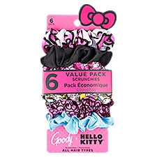 Goody Hello Kitty Scrunchies, 6 count