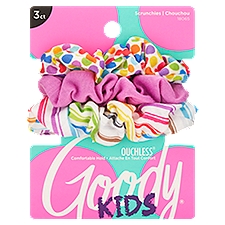 Goody Kids Purple Rainbow Scrunchies, 3 count