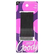 Goody Mosaic XL Curved Bobby Pins Black, 18 count