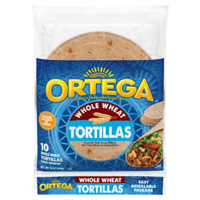 Ortega 8'' Whole Wheat Tortillas, 16 oz