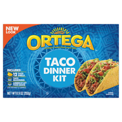 Ortega Yellow Corn Taco Dinner KIT 12ct, 8.9 oz