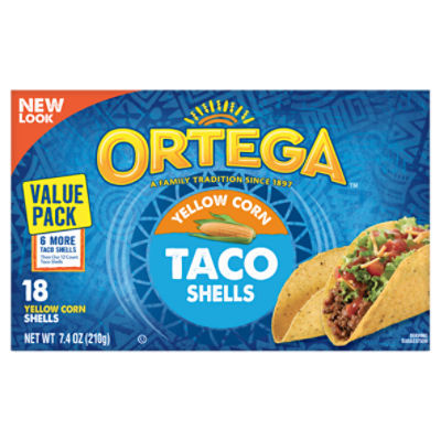 Ortega Yellow Corn Taco Shells 18ct, 7.4 oz