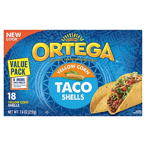 Ortega Yellow Corn Taco Shells 18ct 