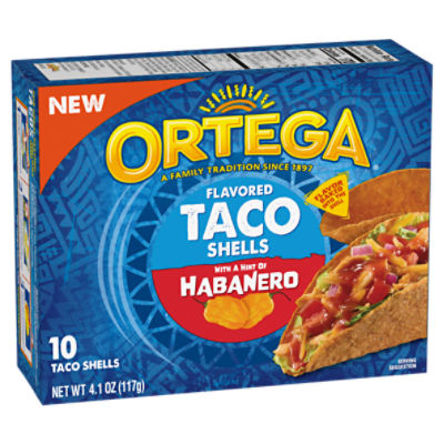 Ortega Flavored with a Hint of Habanero Taco Shells, 10 count, 4.1 oz, 4.1 Ounce