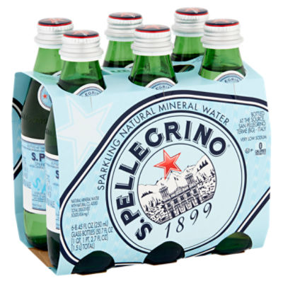 S.Pellegrino Sparkling Natural Mineral Water, 8.45 fl oz, 6 count