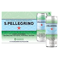 S. Pellegrino Sparkling Natural Mineral Water, 11.15 fl oz, 8 count