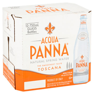 Acqua Panna Toscana Natural Spring Water, 25.3 fl oz, 12 count - Fairway