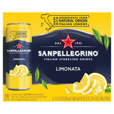 Sanpellegrino Limonata Italian Sparkling Drinks, 11.15 fl oz, 6 count